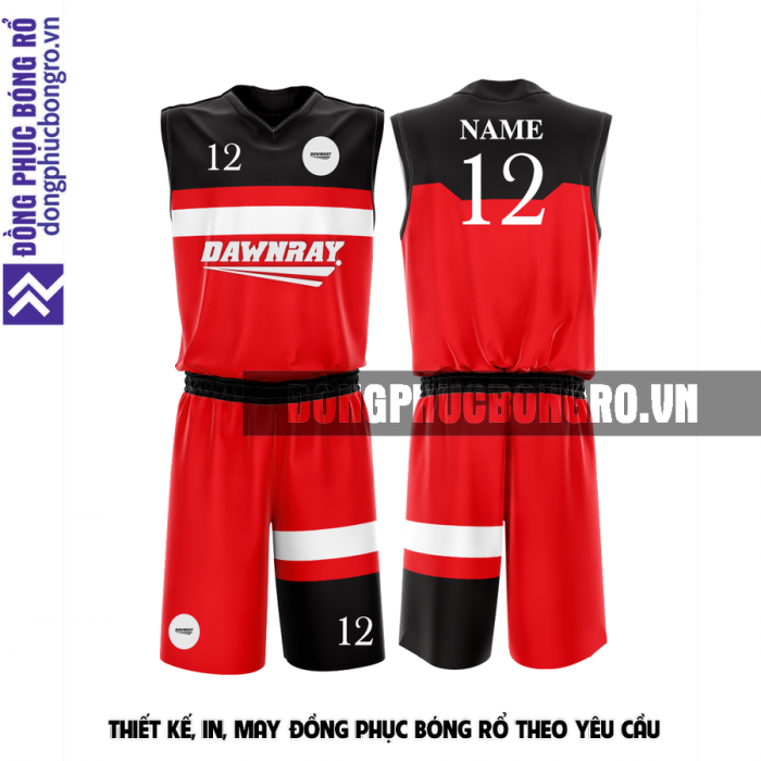 Đồng phục bóng rổ nữ đẹp màu đỏ tại Bà Rịa - Vũng Tàu