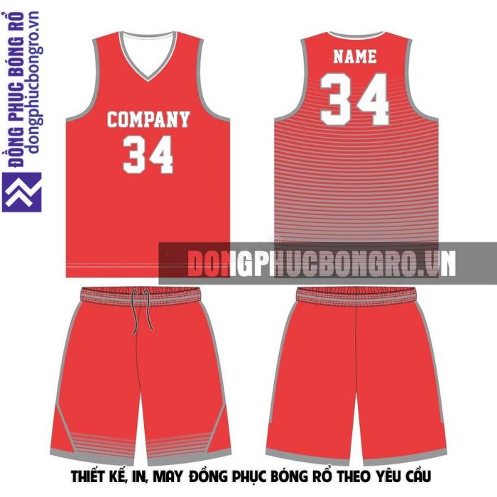 Quần áo đội tuyển bóng rổ màu đỏ tại Hà Giang