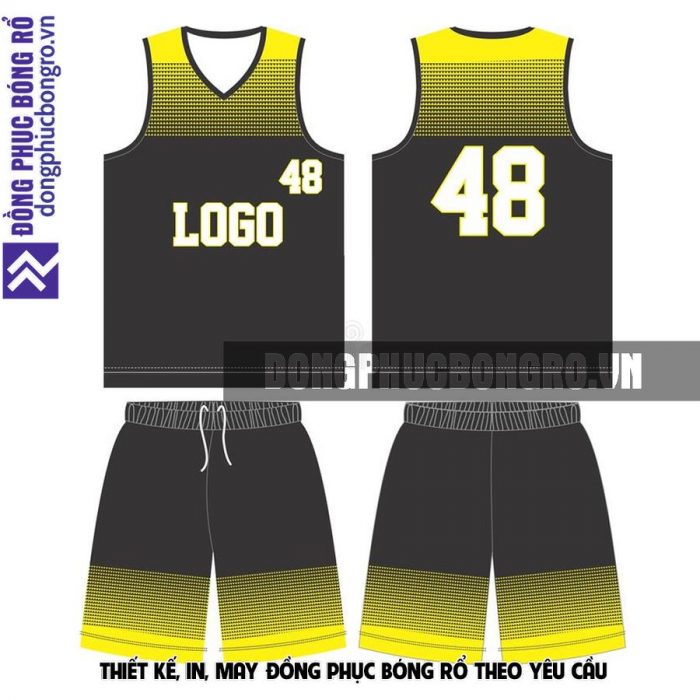 Thiết kế đồng phục bóng rổ màu vàng tại Kiên Giang