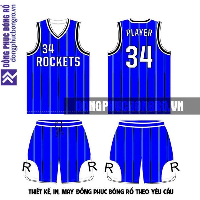 Thiết kế quần áo bóng rổ màu xanh tại Đồng Nai